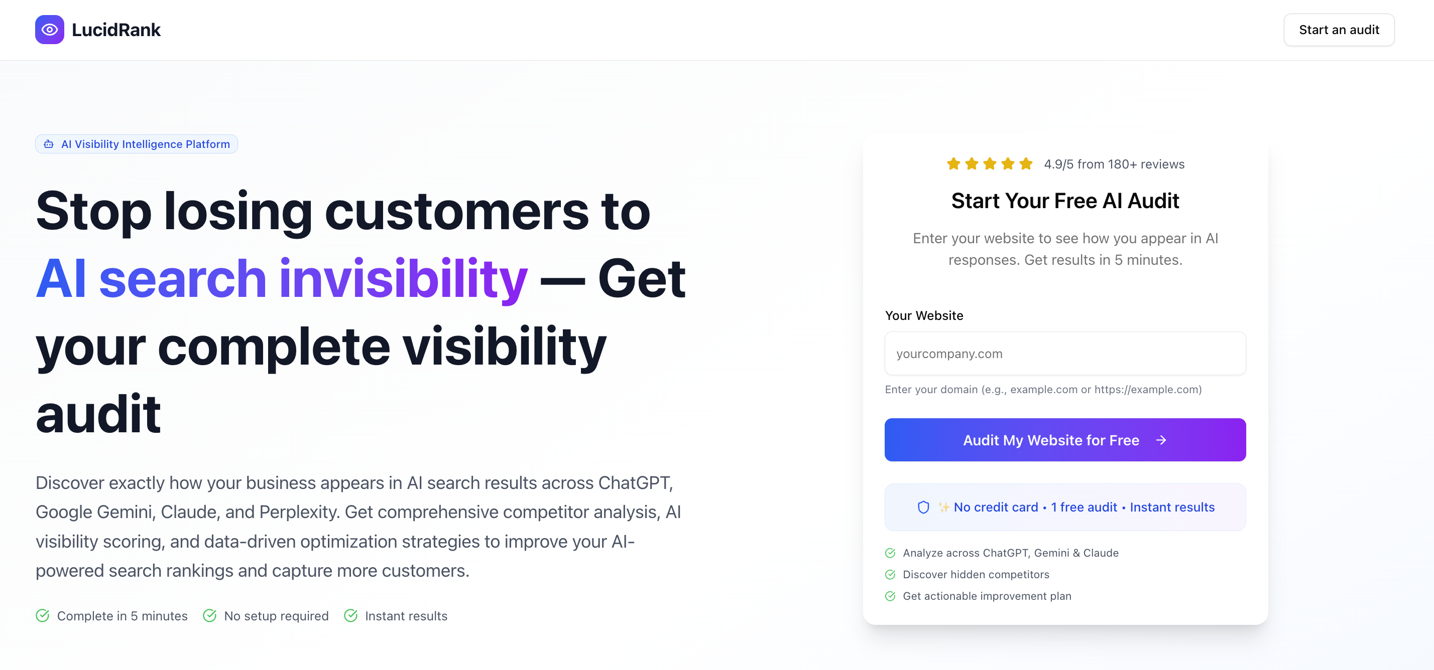 LucidRank Multi-AI Audit Tool
