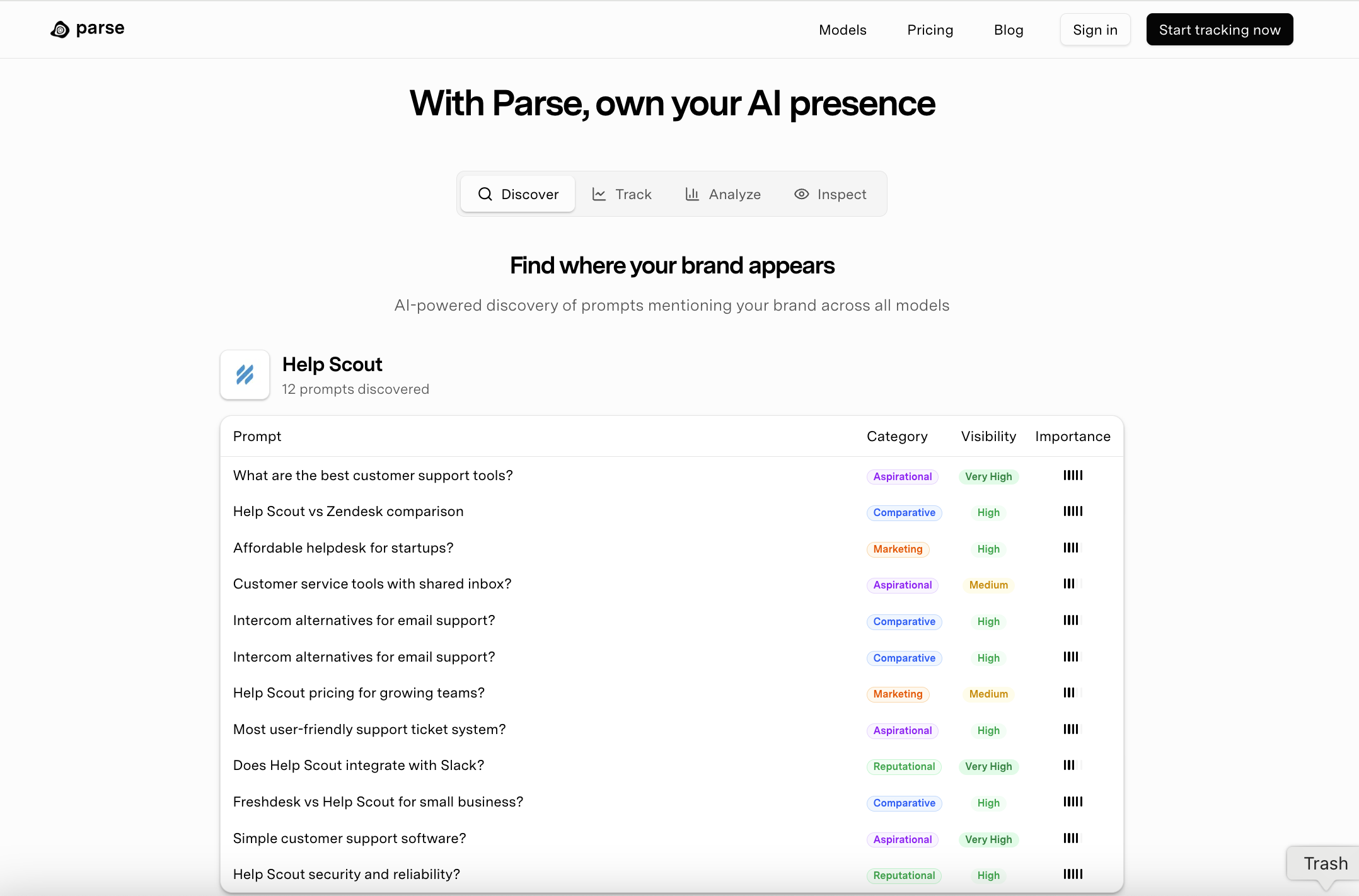 Parse.gl LLM Monitoring Platform